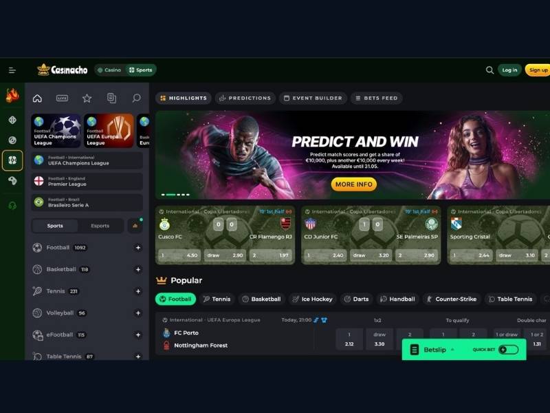 Bonus balance at Casinacho Casino Nacho Casino — welcome package and RELDAY with wagering